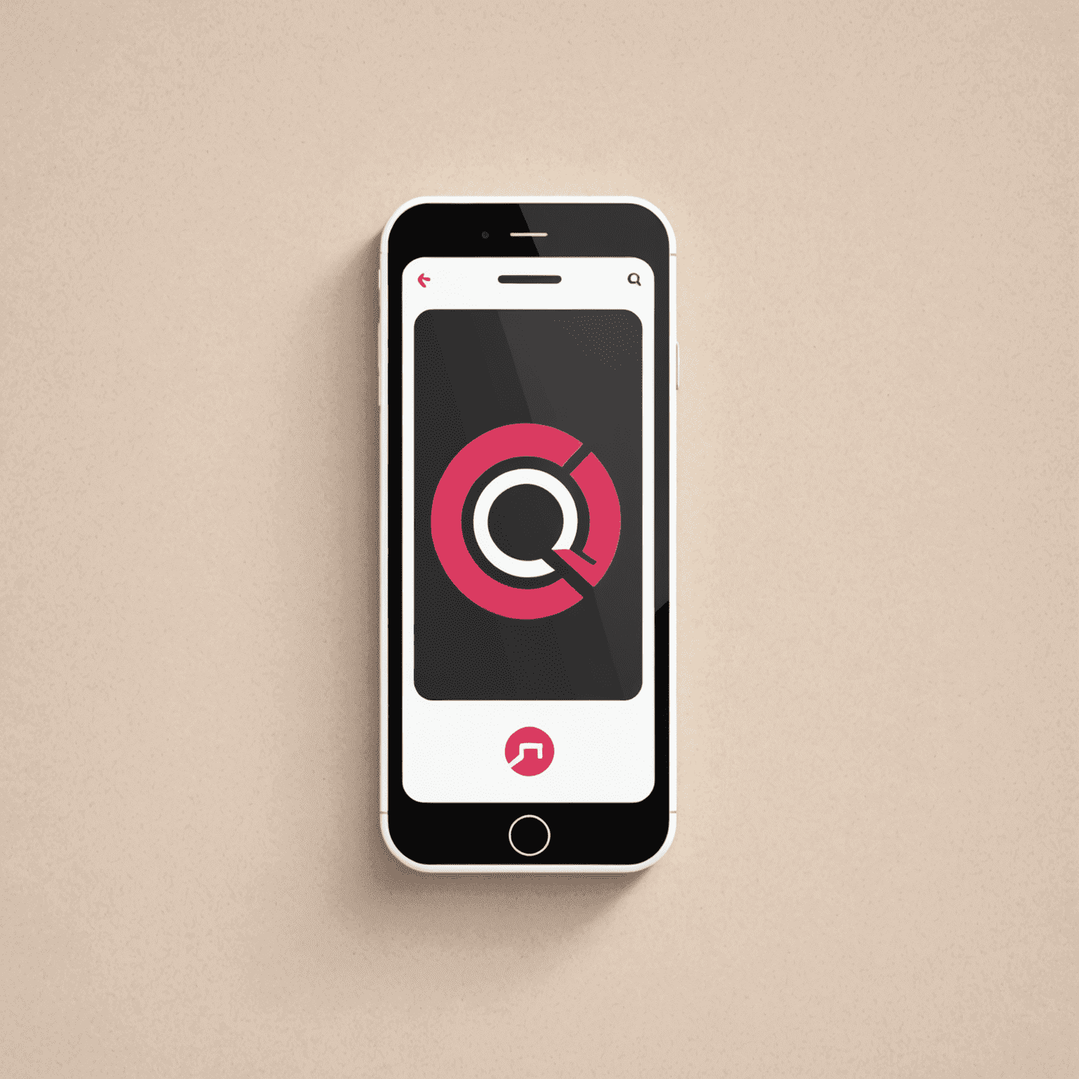 Mobilehhera logo featuring a stylized mobile phone icon with red and pink accents