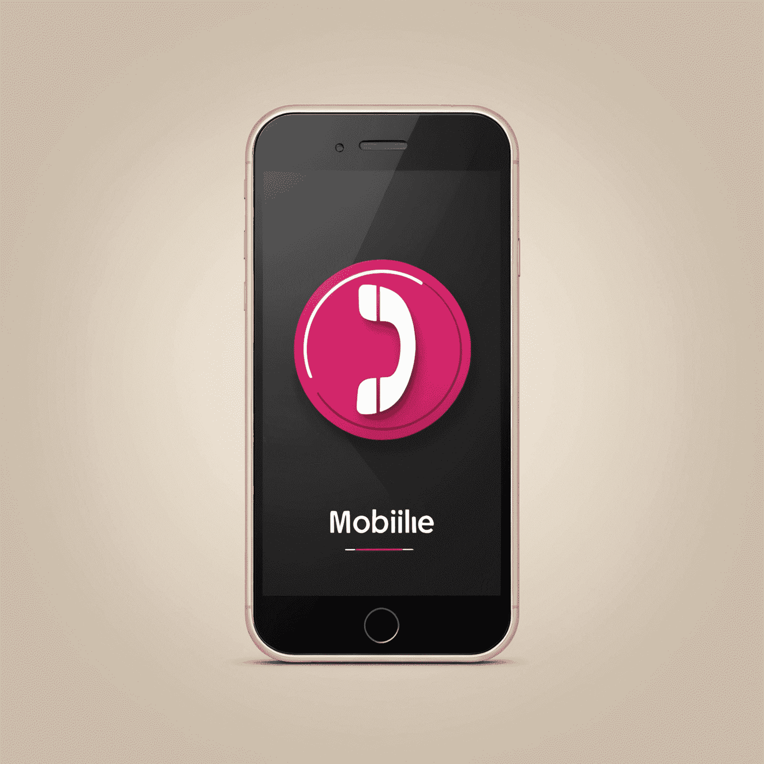 Mobilehhera logo featuring a stylized mobile phone icon with red and pink accents