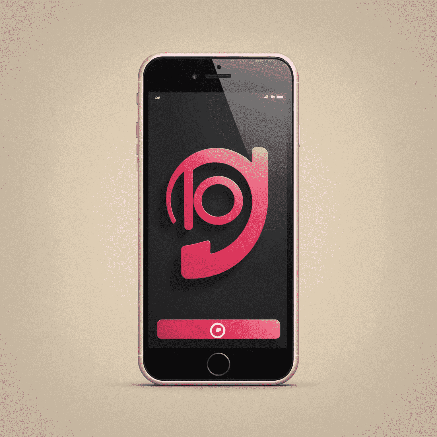 Mobilehhera logo featuring a stylized mobile phone icon with red and pink accents